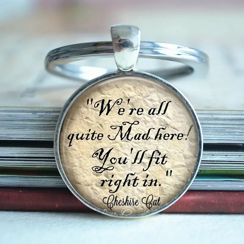 Wholesale Inspirational Phrases Time Gem Metal Keychain